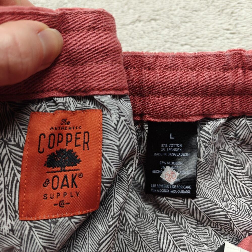 Copper Oak Supply Bermuda Shorts Men's L Faded Rose Elastic Waist 8" Inseam NWT - Picture 4 of 6